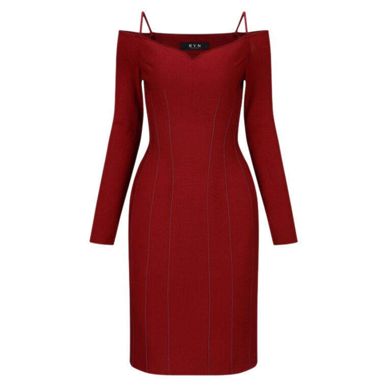 Aylen Hourglass Sheer Hem Dress image number null