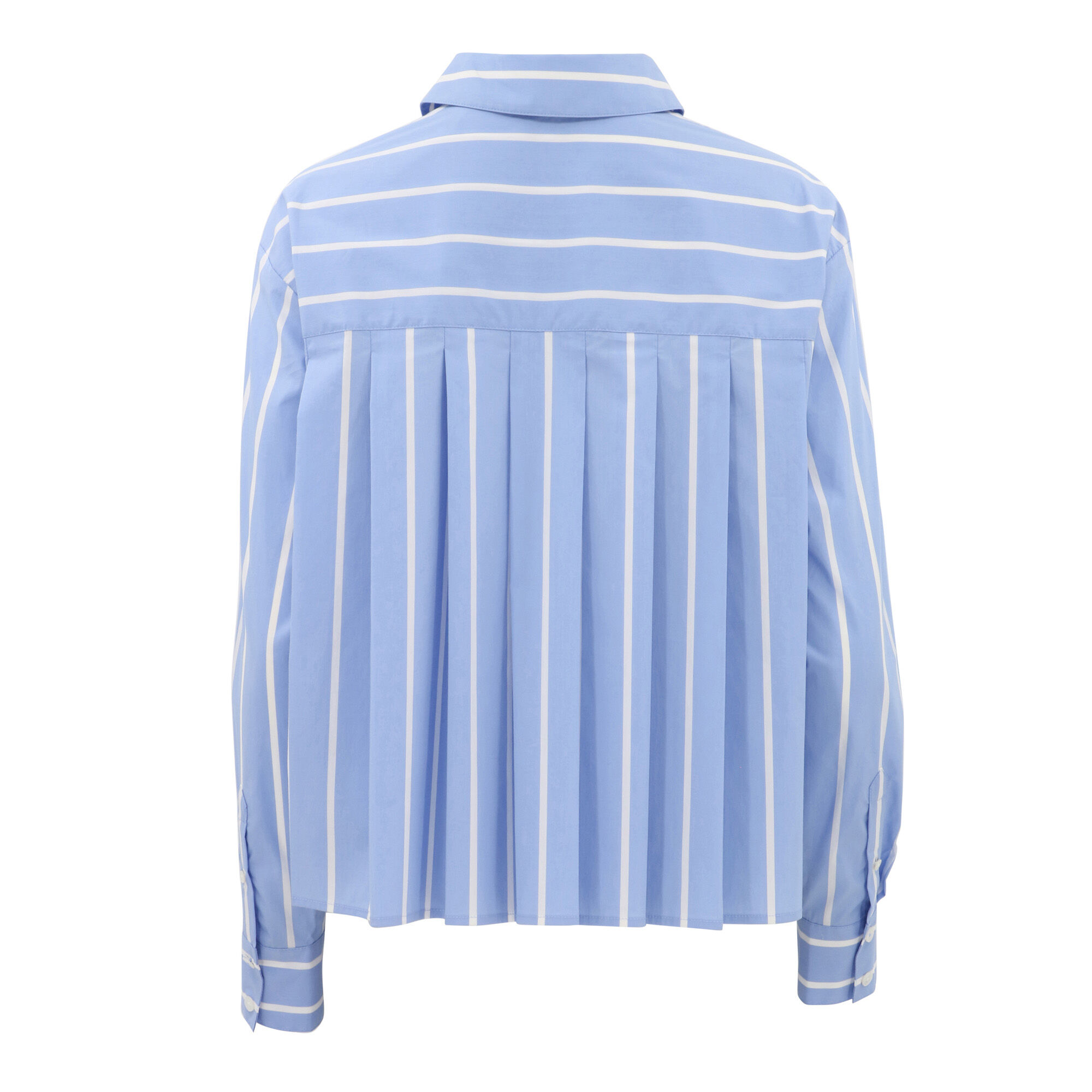 Kinley Directional Stripe Cotton Blend Button-Up Top