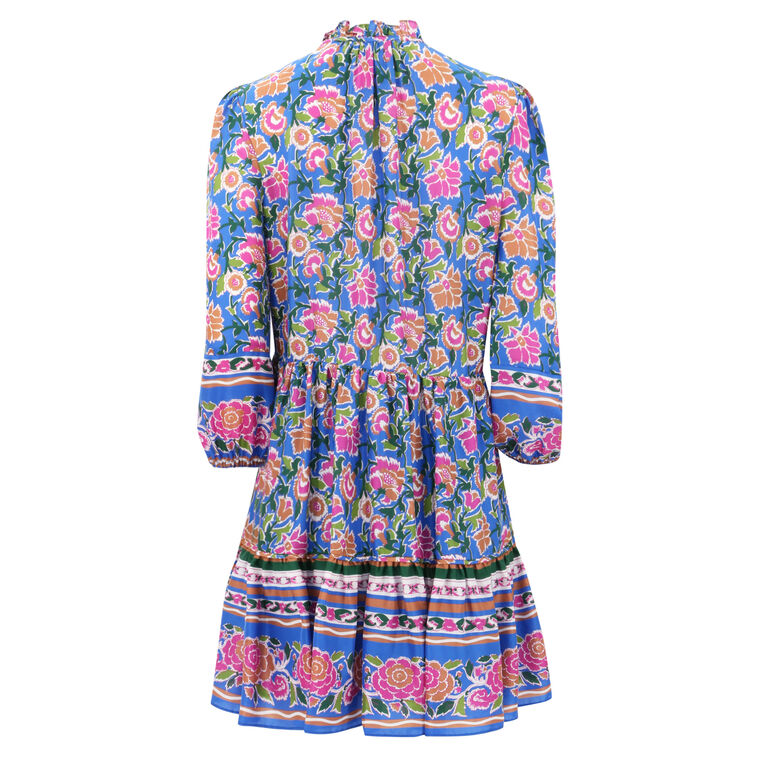 Hawken Mixed Floral Silk Mini Dress image number null