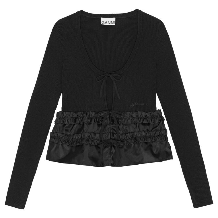 Melange Knit Cardigan image number null
