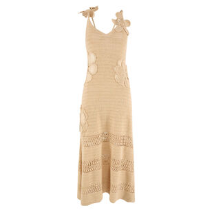 Camille Sleeveless Crochet Knit Midi Dress