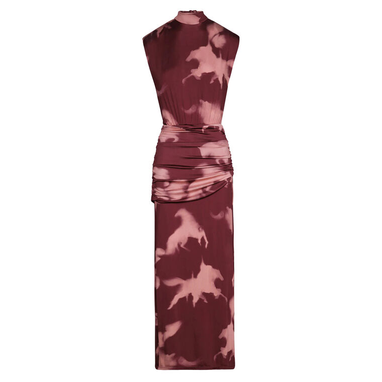 Running Horses Ankle Dress image number null