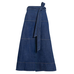 Hudley High-Waisted Denim Midi Skirt