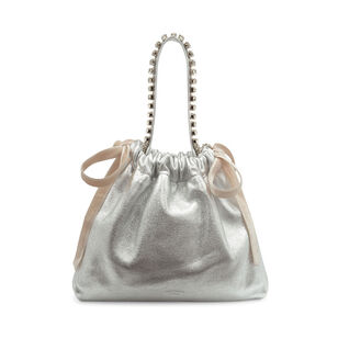 Mini Metallic Leather Top Handle Bag