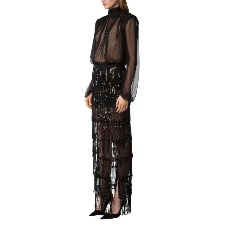 Sequined Tulle Skirt image number null