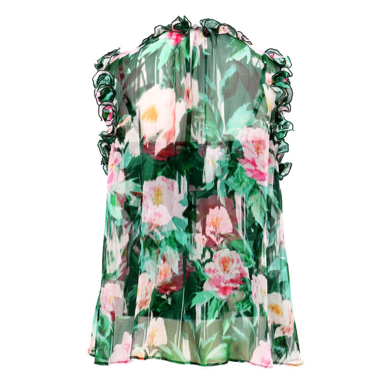 Frances Ruffle Floral Top image number null