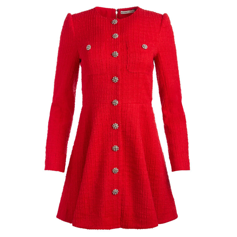 Shiloh Long Sleeve Button Front Mini Dress image number null