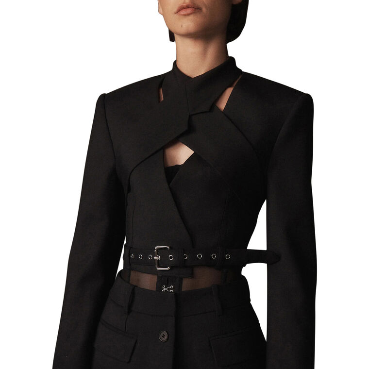 Harness Cropped Blazer image number null