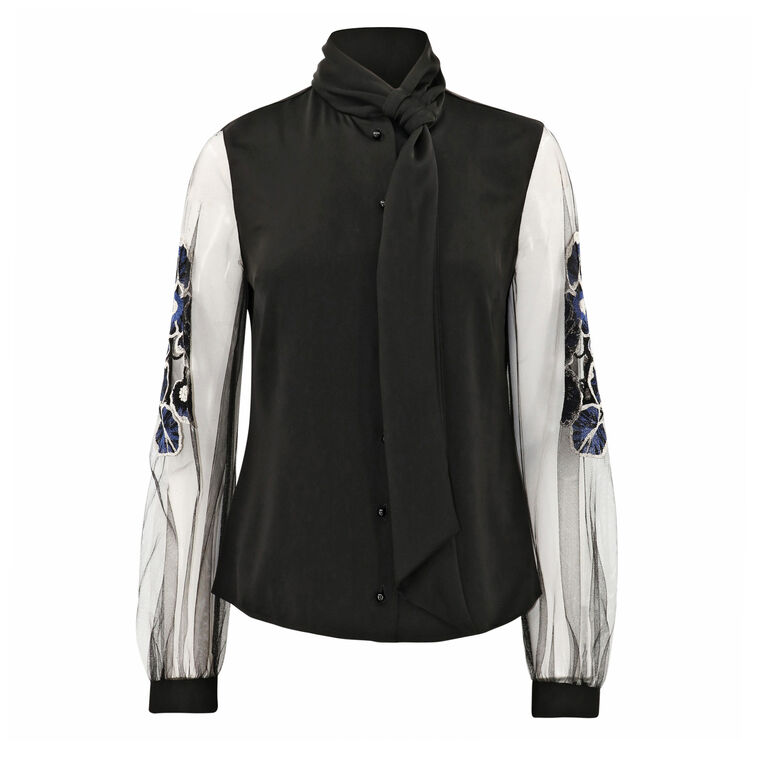 Lurex Fiore Tulle Blouse image number null