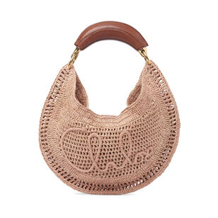 Summer Banana Hobo Bag In Raffia