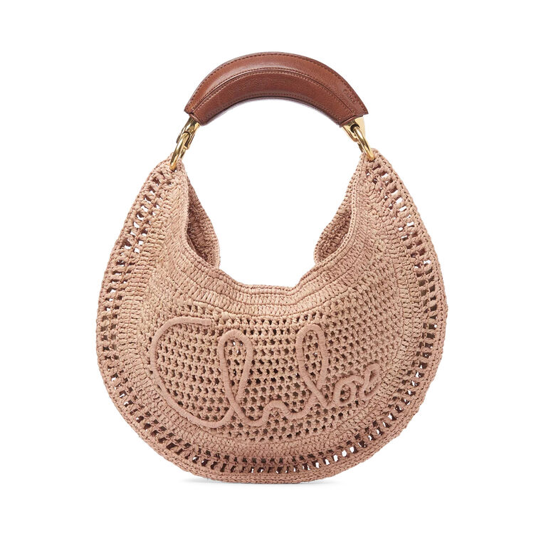 Summer Banana Hobo Bag In Raffia image number null
