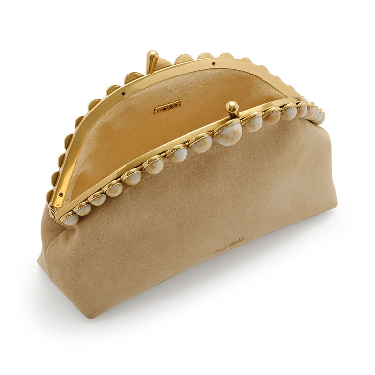 Una Beaded Leather Clutch image number null