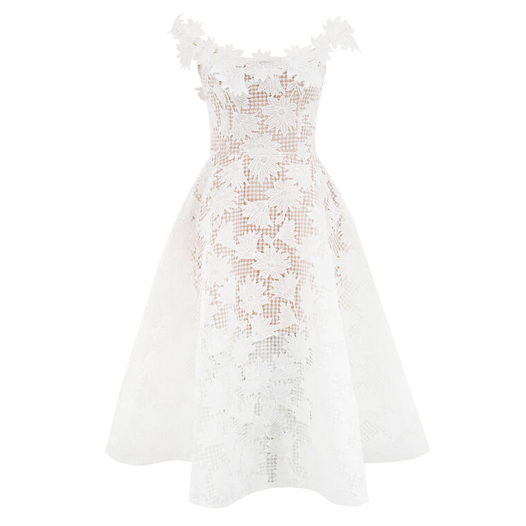 Valentina Off-The-Shoulder Lace Midi Dress image number null