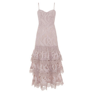 Aura Lace Flutter Midi Dress