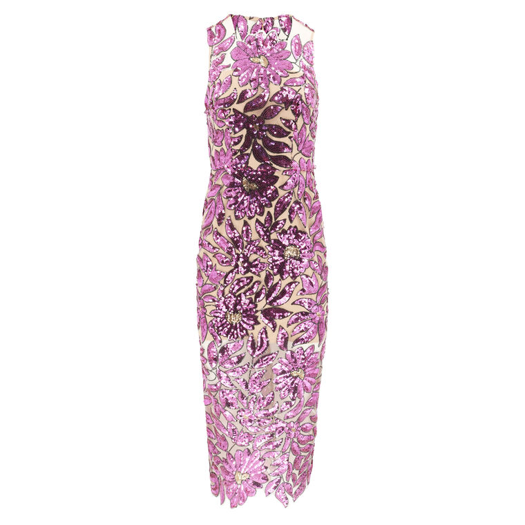 Kinsley Floral Garden Sequin Dress image number null