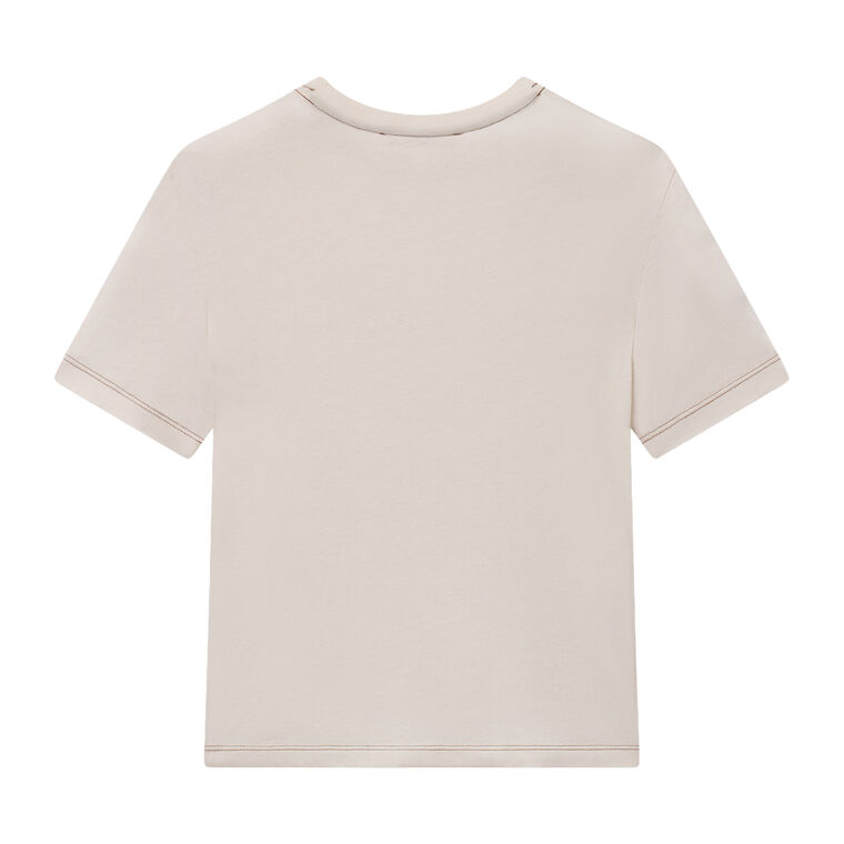The Contrast Stitch Baby Tee image number null
