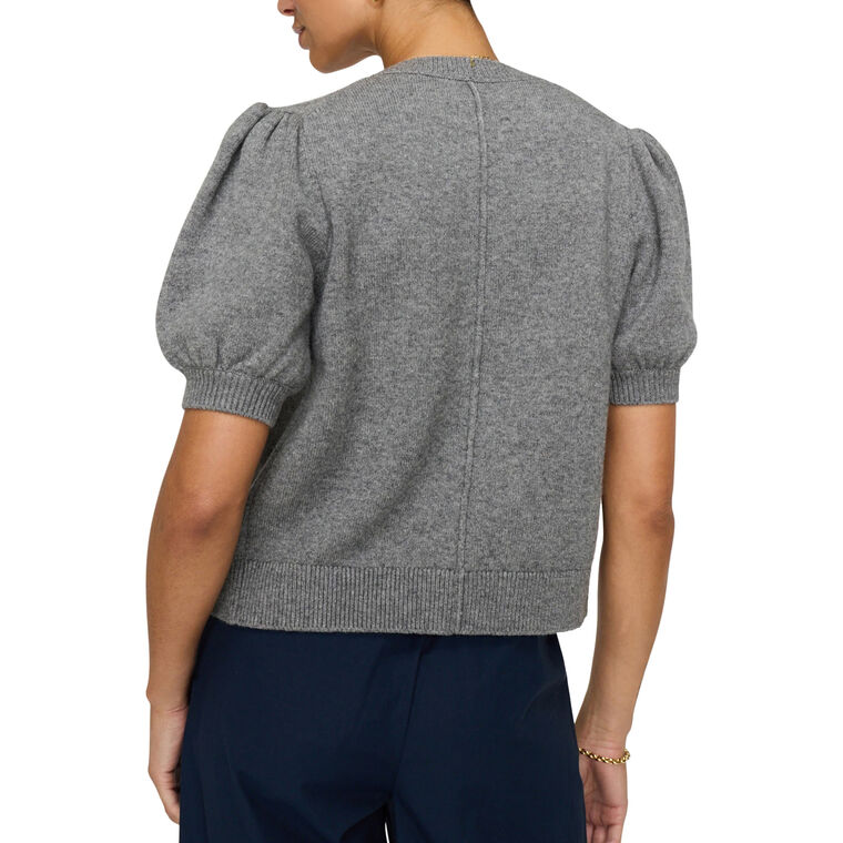 The Havana Short Puff Sleeve Cardigan image number null