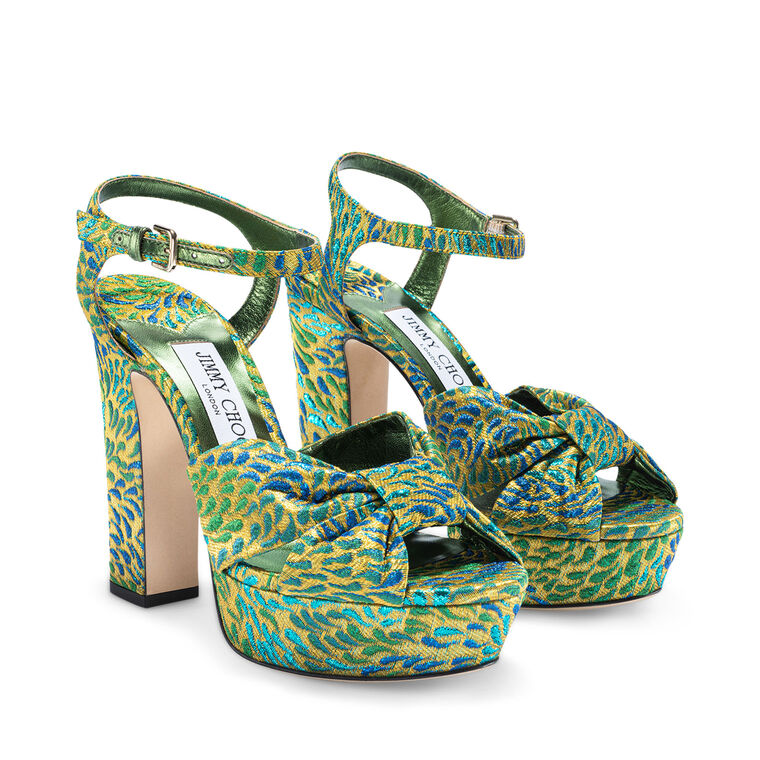 Heloise 120mm Brocade Fabric Platform Sandal image number null