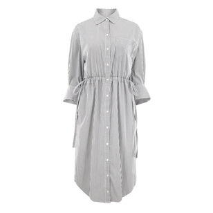 Annalisa Striped Shirt Dress