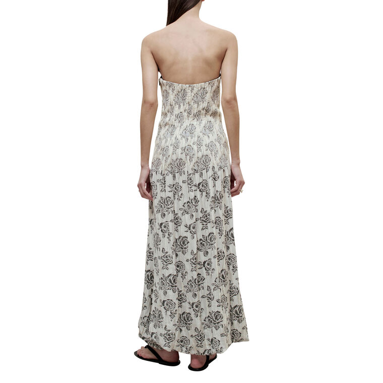 Blanche Strapless Floral Gown image number null