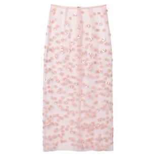 Gus Sequin Blossom Tulle Midi Pencil Skirt Gus Sequin Blossom Tulle Midi Pencil Skirt