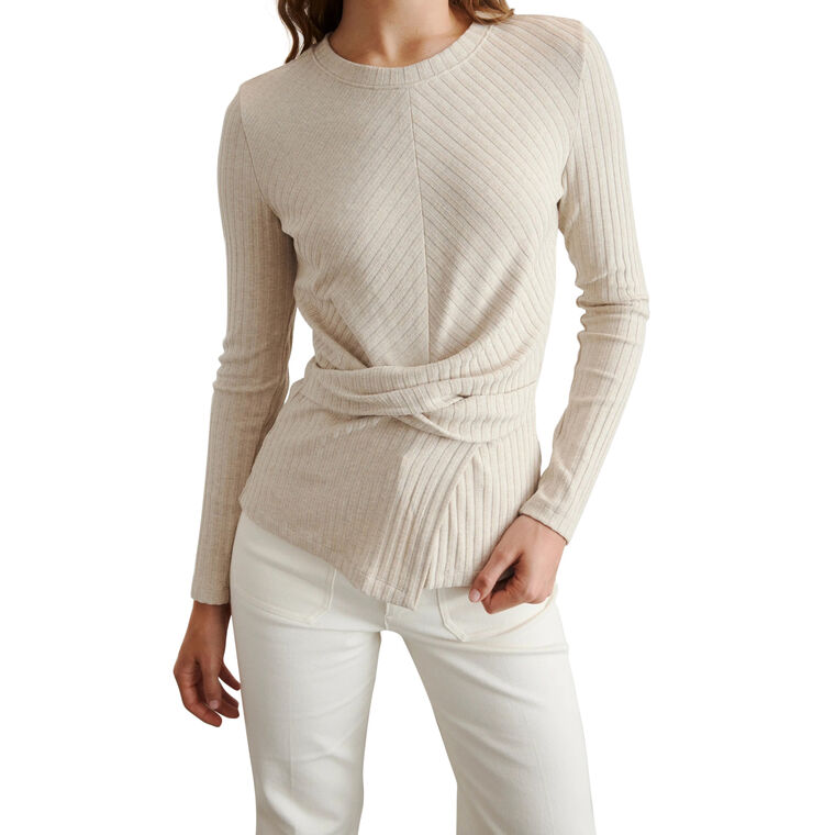 Long Sleeve Rib Knit Kelsey Top image number null