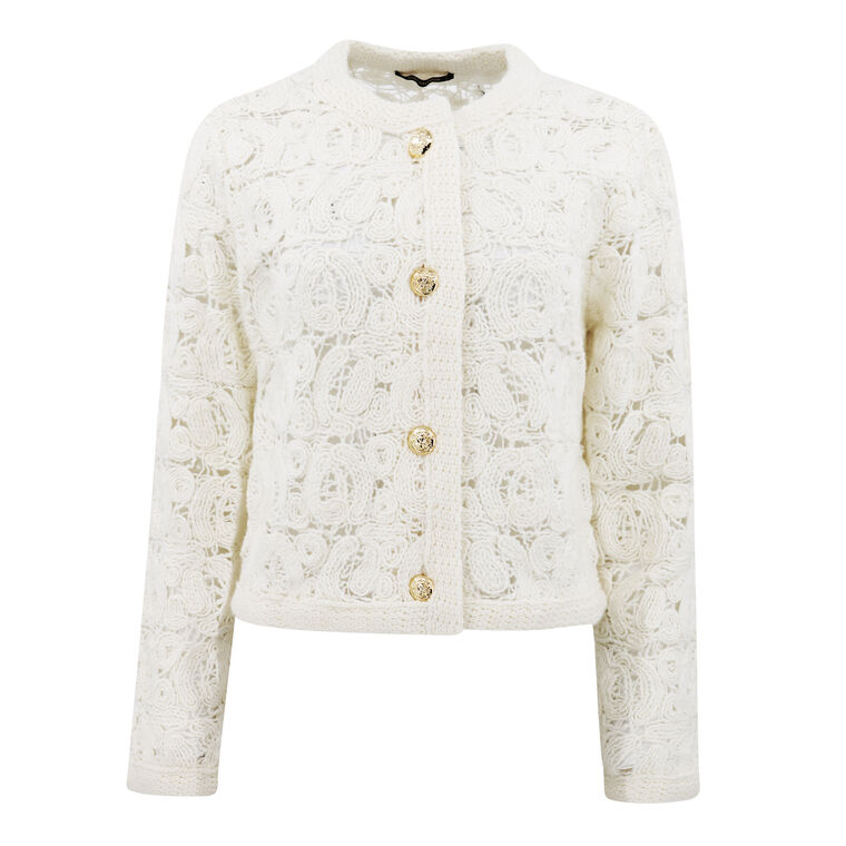Cece Wool-Blend Cardigan image number null