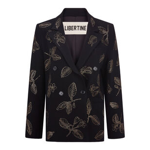 Golden Leaves Double Breasted Blazer