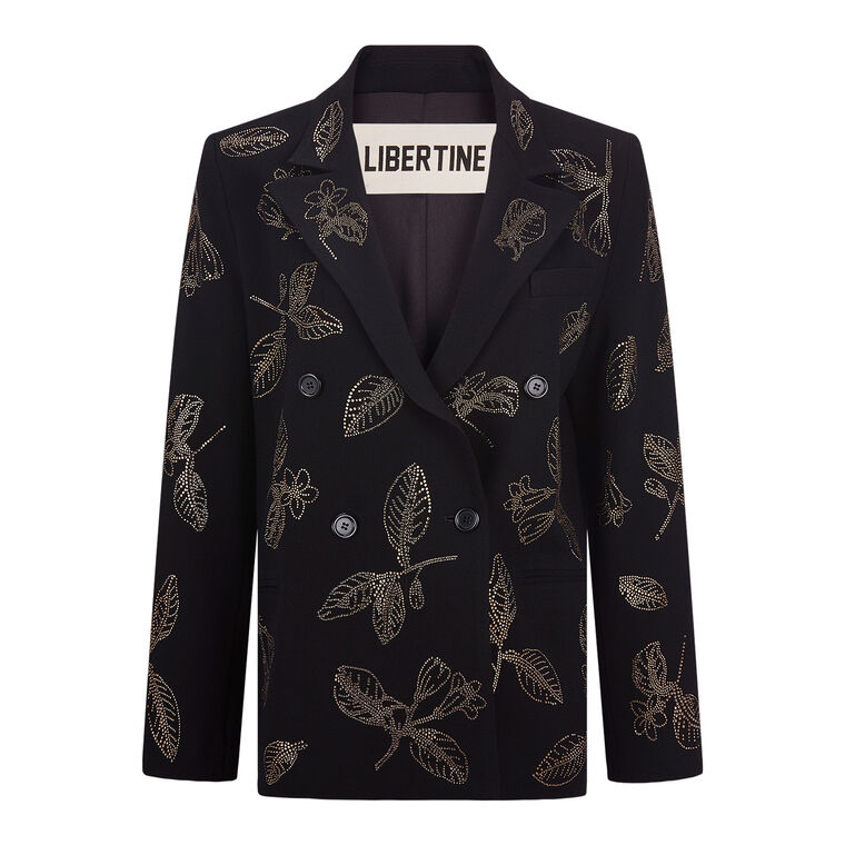 Golden Leaves Double Breasted Blazer image number null