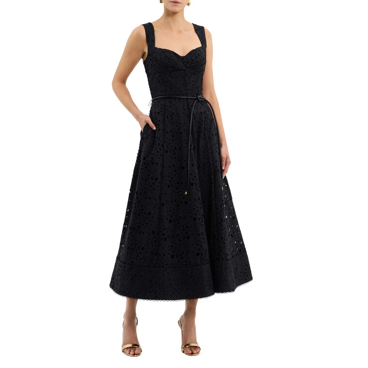 Kitsu Strap Sleeveless Midi Dress image number null