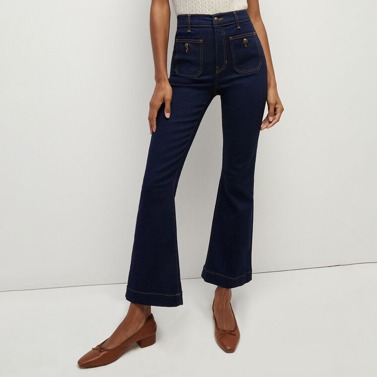 Carson High Rise Ankle Flare Jean image number null