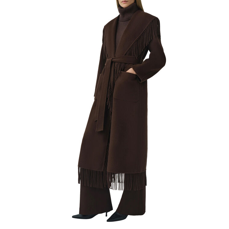 Carrie Fringe Robe Coat image number null