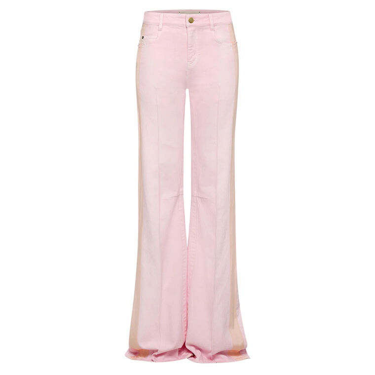 Roze High-Rise Tux Stripe Straight-Leg Jean image number null