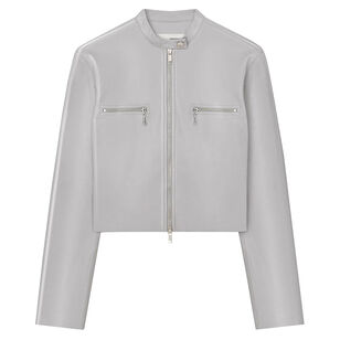 Aletta Alt-Leather Biker Jacket