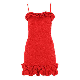 Papillion Jacquard Flutter Mini Dress