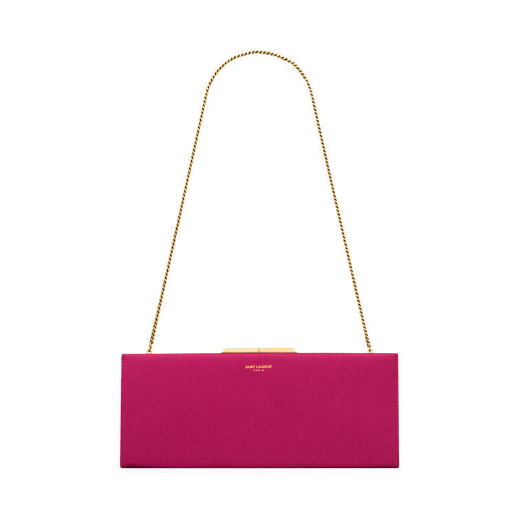 Midnight Small Clutch In Satin image number null