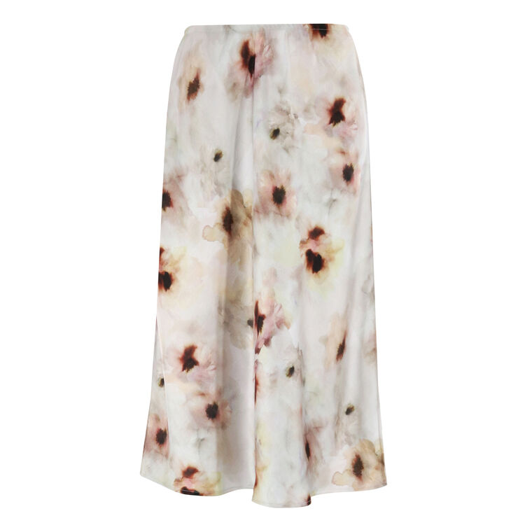Watercolor Floral Slip Skirt image number null