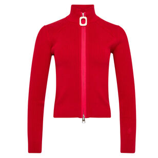 Fitted Zip Up Cardigan
