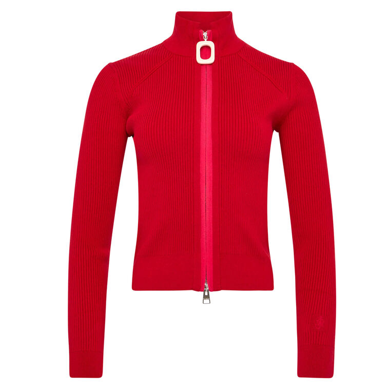 Fitted Zip Up Cardigan image number null