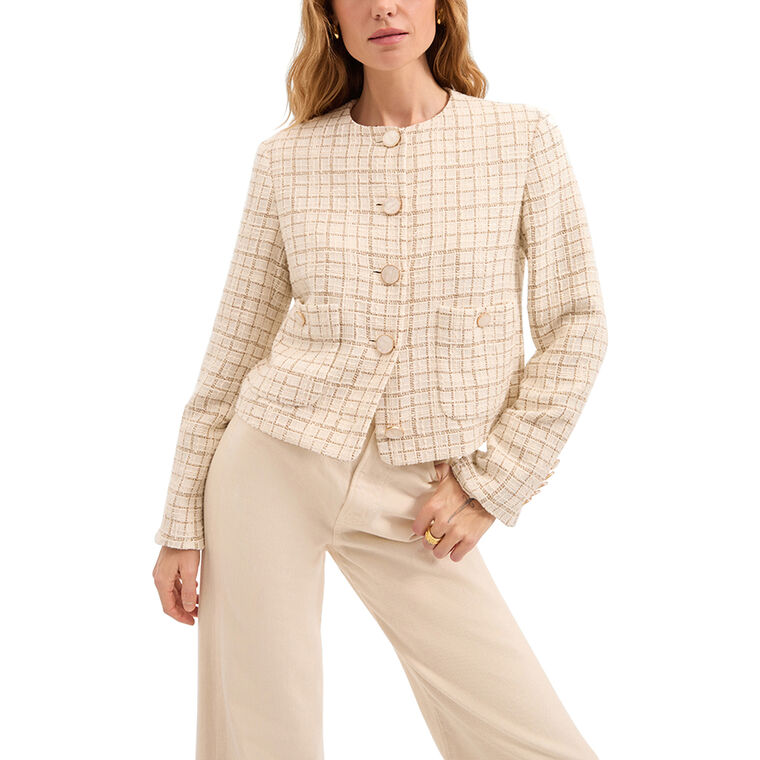 Andrea Metallic Tweed Jacket image number null