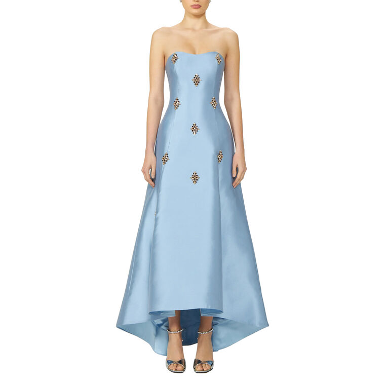 Aurelia Mikado Strapless Gown image number null