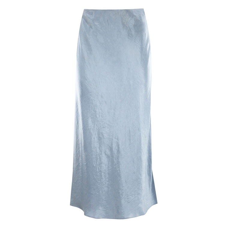 Satin Side-Slit Slip Skirt image number null