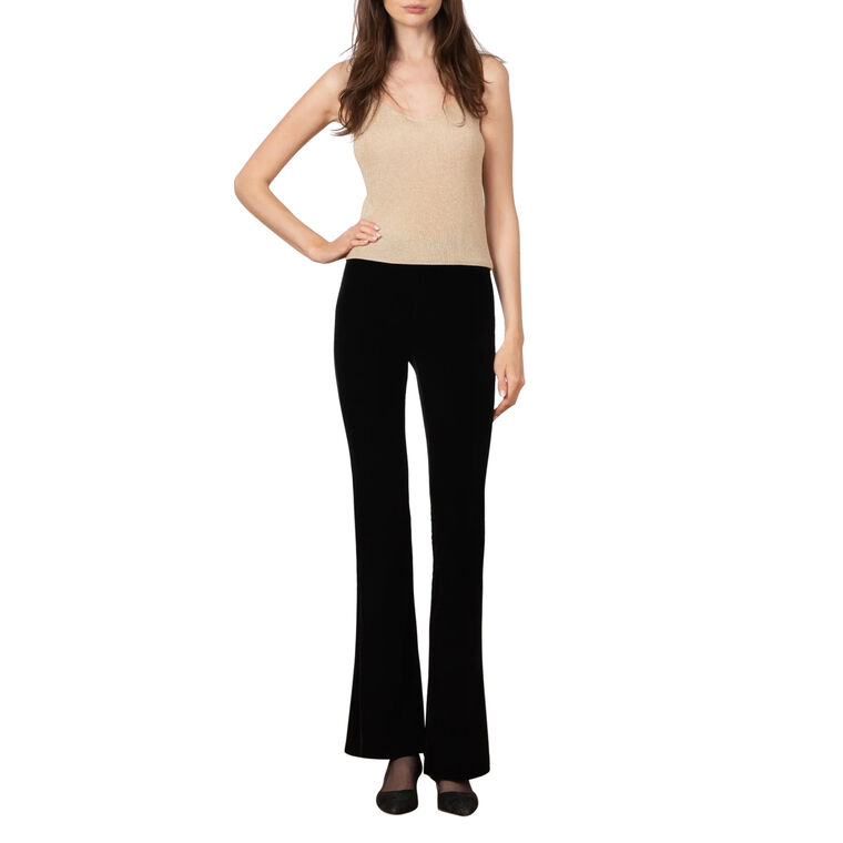 Bellini Flared Pull-On Velvet Pant image number null