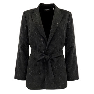 Willow Rhinestone Wrap-Front Jacket