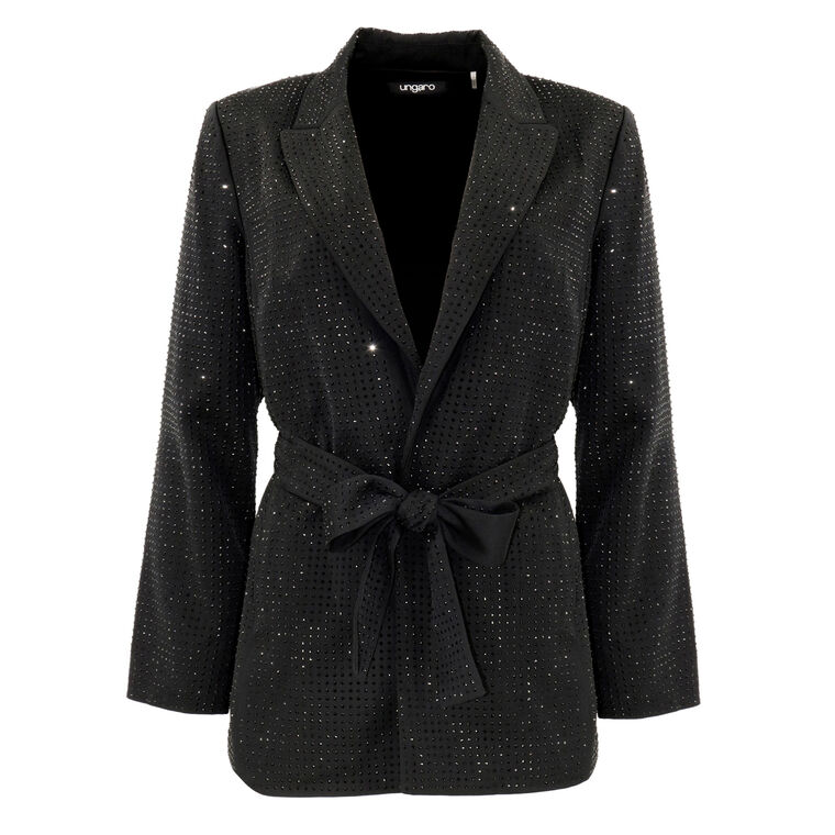 Willow Rhinestone Wrap-Front Jacket image number null