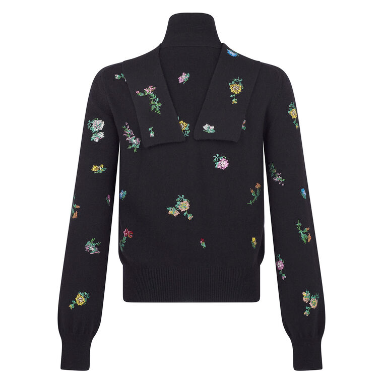 Joy And Mirth Long Sleeve Scarf Sweater image number null