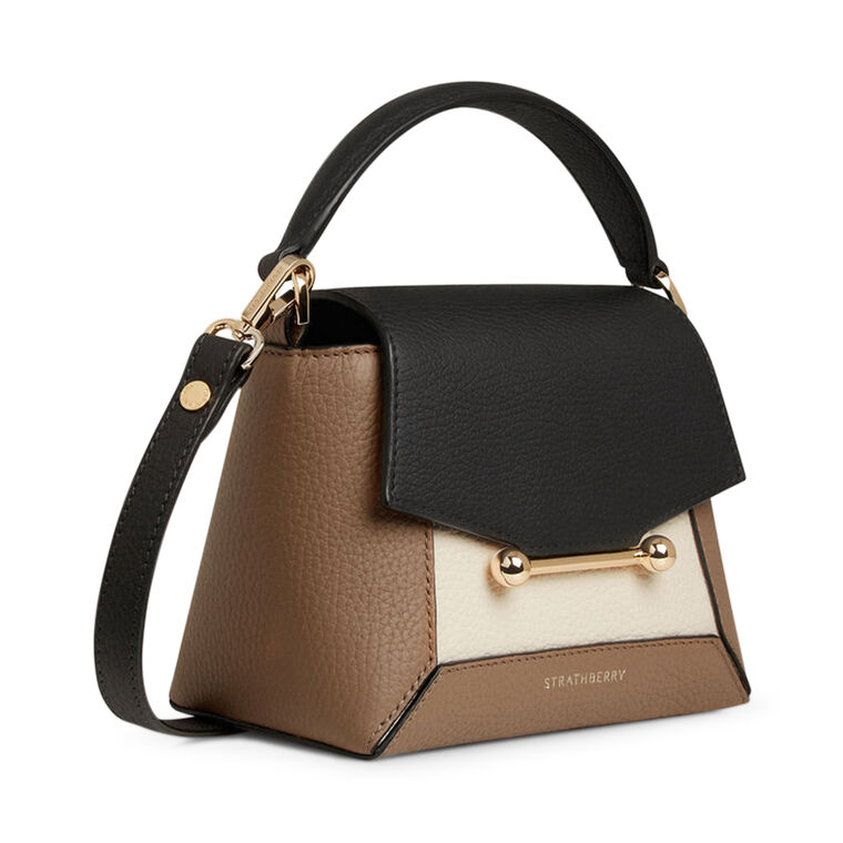 Mosaic Nano Leather Top Handle Bag image number null