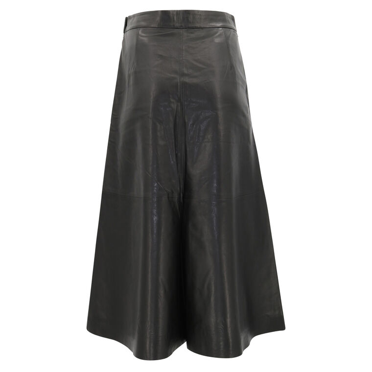 Aria Seamed Leather Skirt image number null