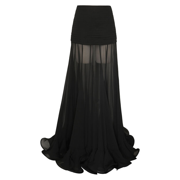 Illustration Flounce Maxi Skirt image number null