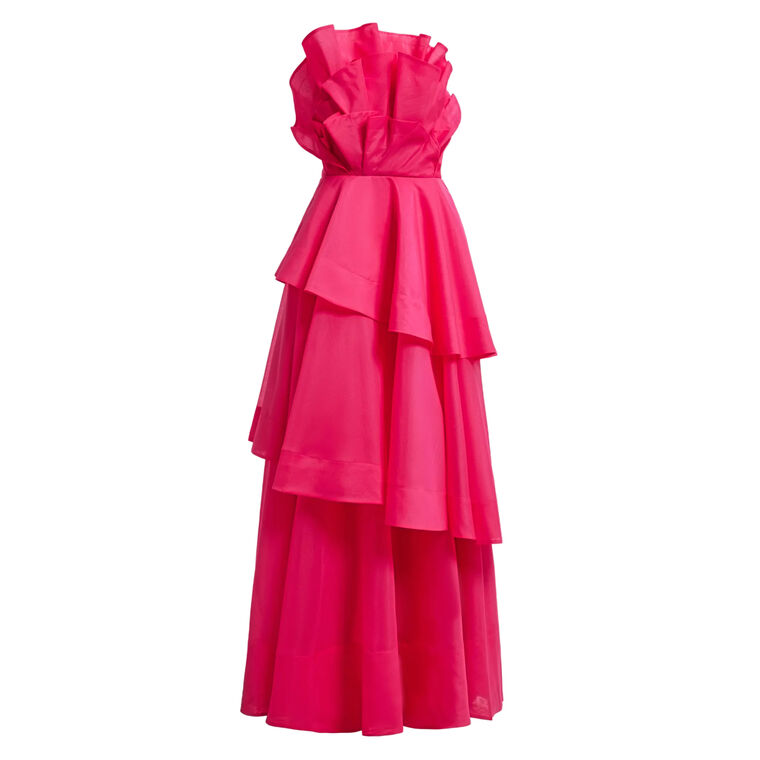 Selestia Sculptural Strapless Gown image number null